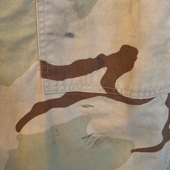 Upcycled punisher patched desert camouflage army flight/jump suit duster jacket - Picture 13 of 17